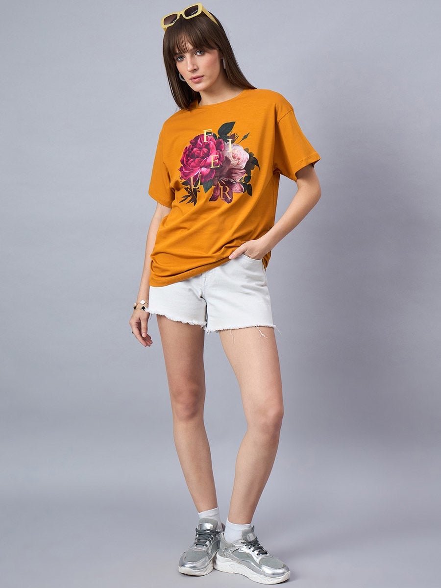 Cotton Round Neck Oversized T-shirt – Typography Graphic Design