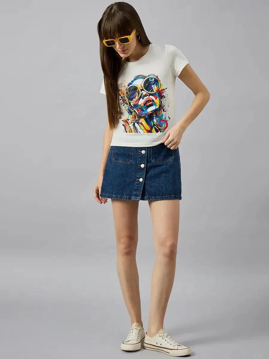 Designed for comfort, this typography cotton tee is perfect for casual daily wear