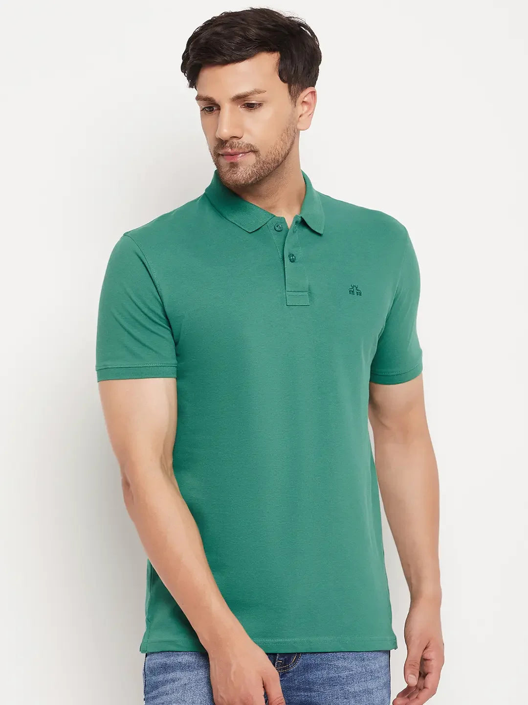 Men’s Stretchable Polo T-Shirt in Bright Green – Vibrant Everyday Style