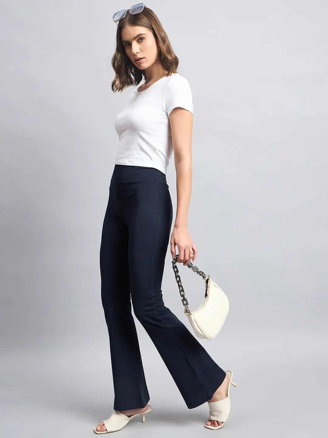 Women’s Navy Stretchable Trousers by 98 Degree North – Smart Wardrobe Essential for In