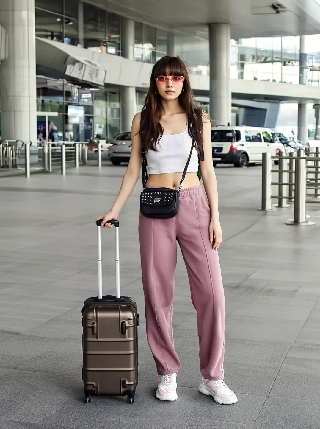 Women’s Straight Fit Fleece Sweatpants in Blush Pink – Feminine Cozy Casuals