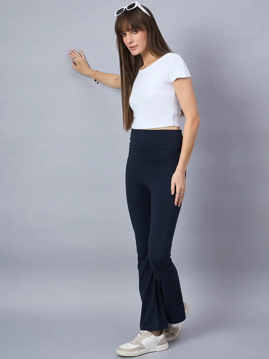 98 Degree North Women’s Off-White Cotton Crop Top – Minimalist Everyday Essential with Modern Fit