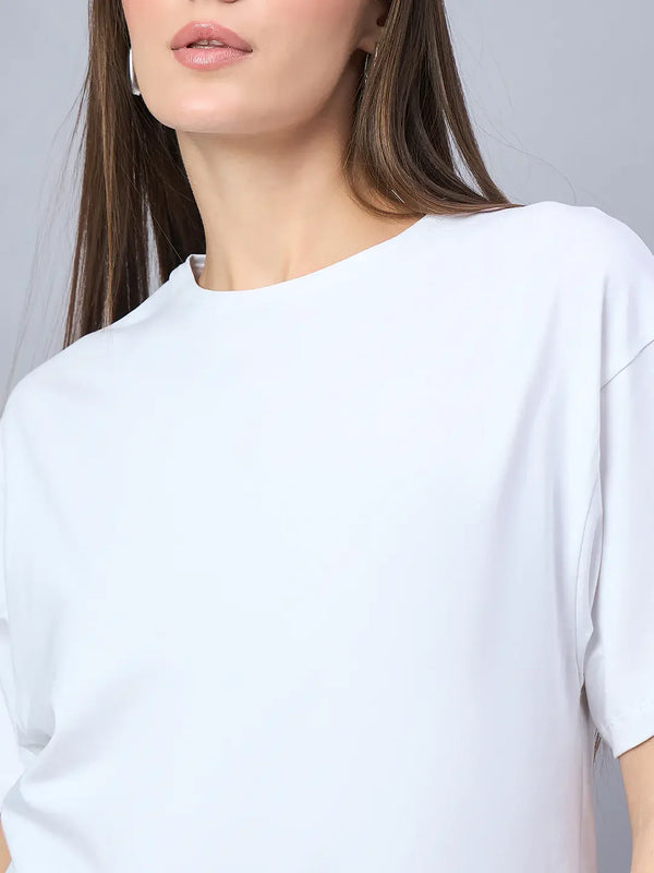 White Oversized Cotton Tee Streetwear Style – 98degreenorth