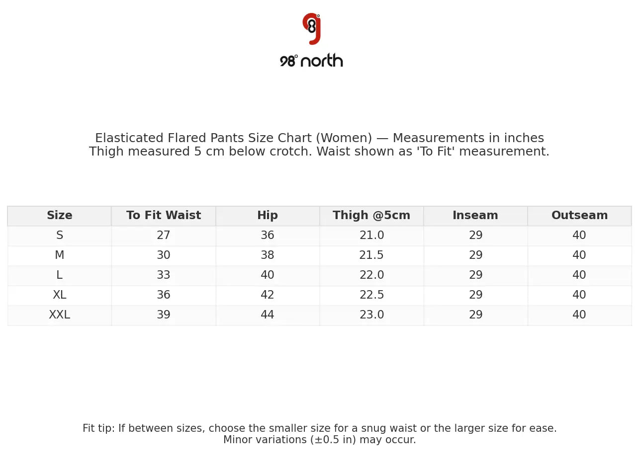 WOMEN TROUSER SIZE