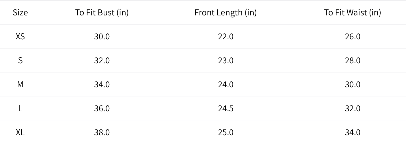 Women Top size