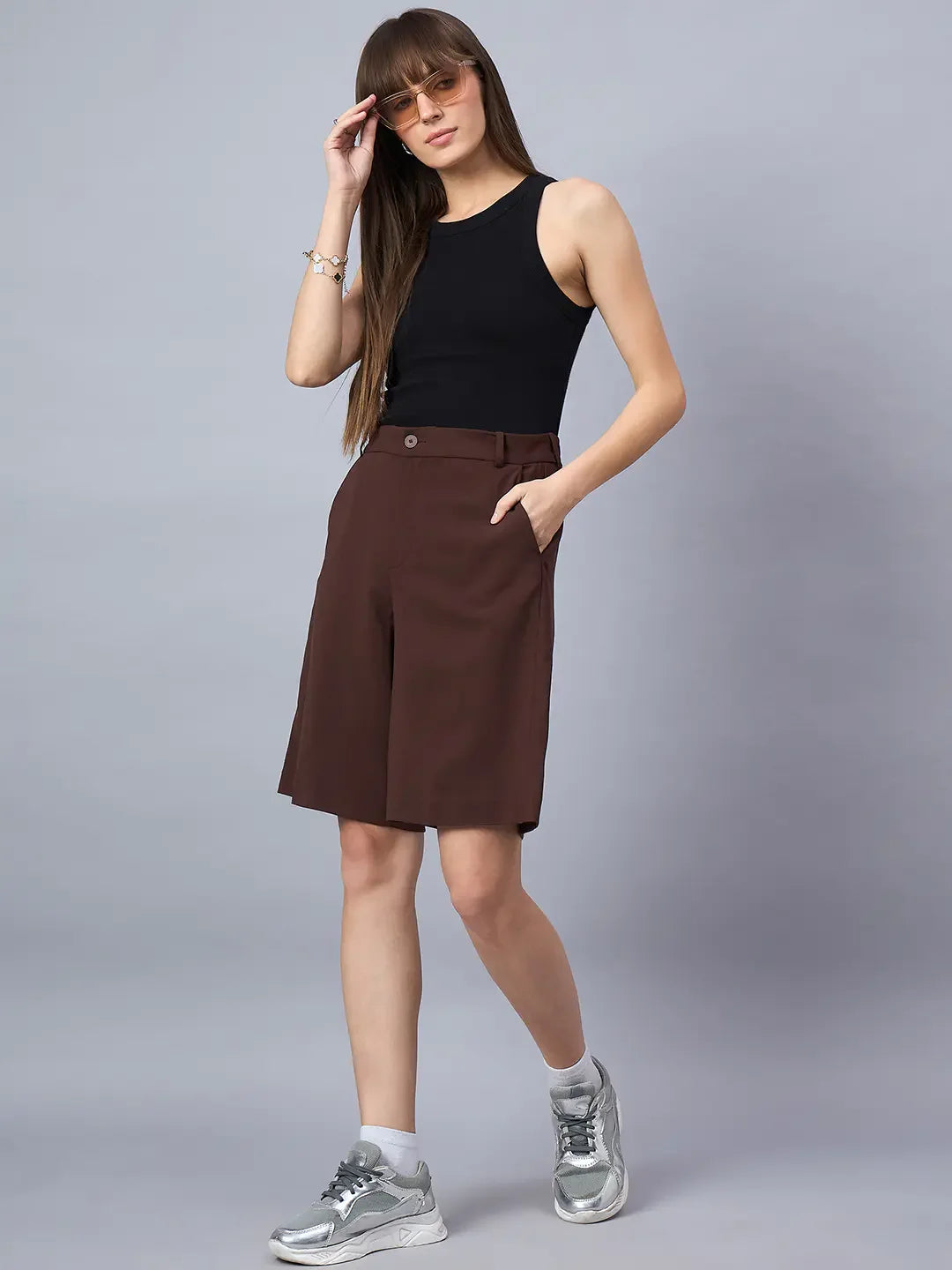 Women’s Black Ribbed Sleeveless Crop Top – Everyday Slim Fit Stretch Tank
